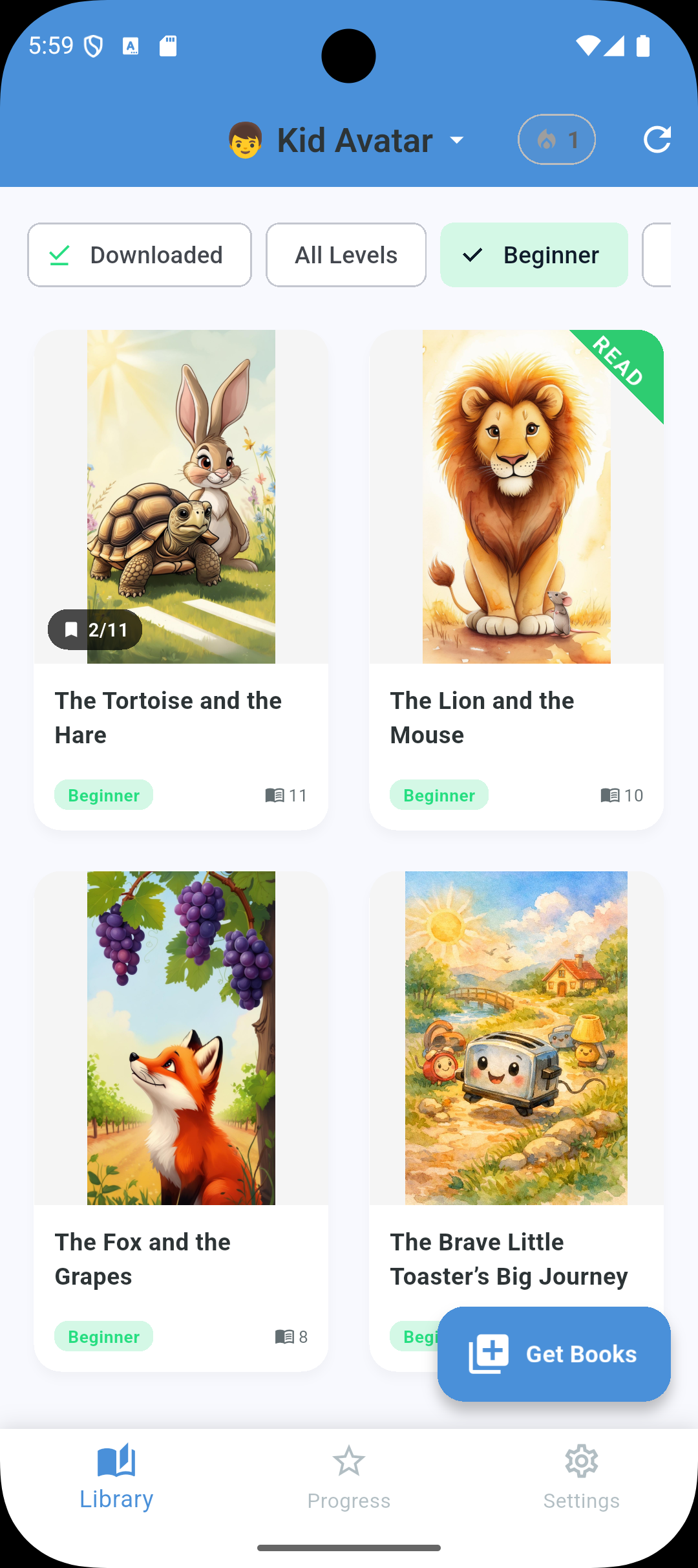 Reading with real-time feedback